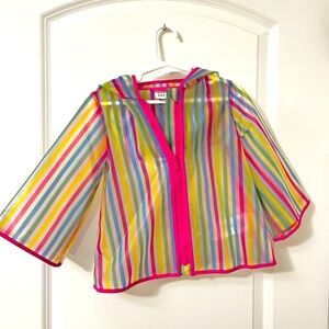 Gap Rain Jacket pink stripes 18-24 months baby infant